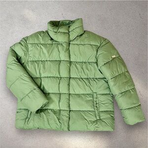 Mint Green Puffer Winter Jacket